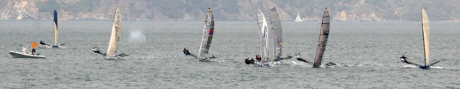 Day 3 of 18ft Skiff at San Francisco © Rich Roberts http://www.UnderTheSunPhotos.com
